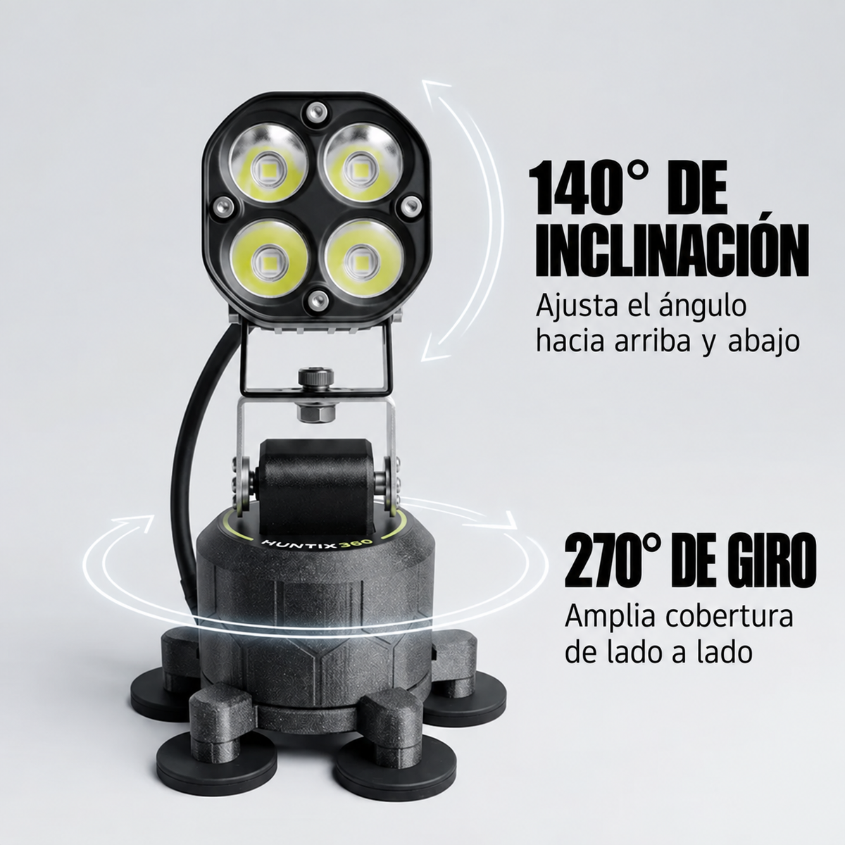 Giro e inclinación de la plataforma Huntix360